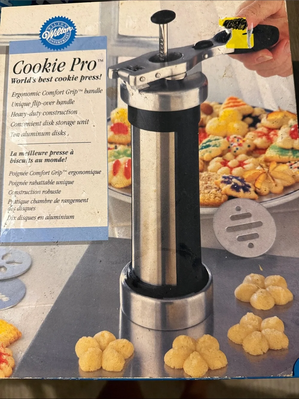 Wilton Cookie Pro Stainless Steel and Black Cookie Press